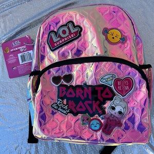 L.O.L backpack - BORN TO ROCK - pink